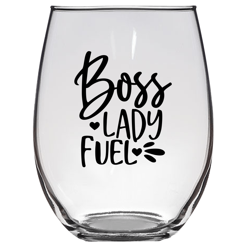 Boss Lady Stemless Wine Glass Bosss Day Gift Bosss 