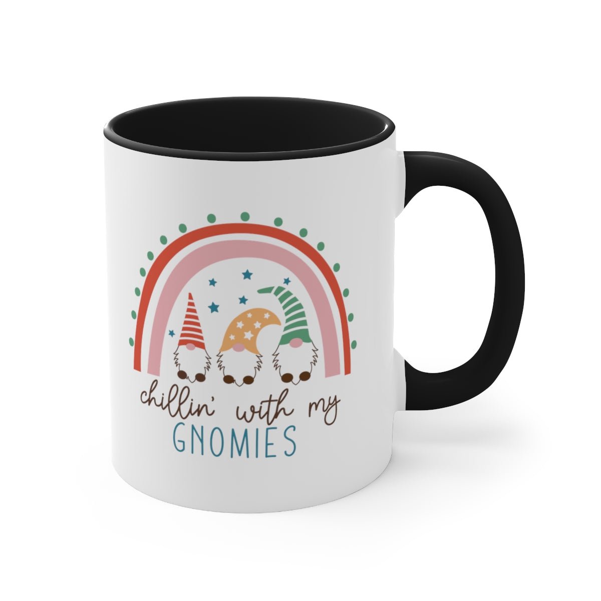 Chillin' With My Gnomies - Color Handled Funny Mug - We Love Your Gift