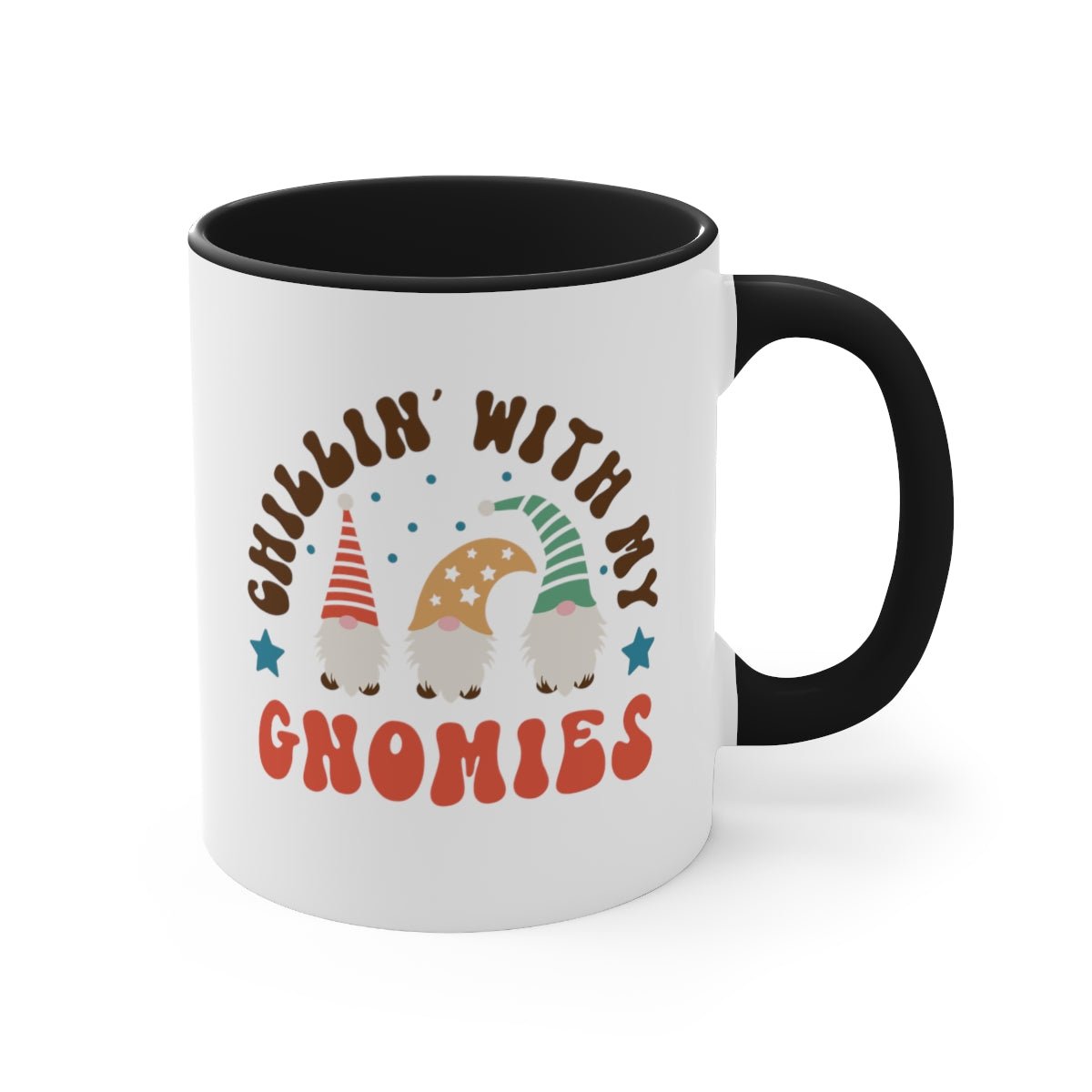Chillin' With My Gnomies Stars - Color Handled Funny Mug - We Love Your Gift