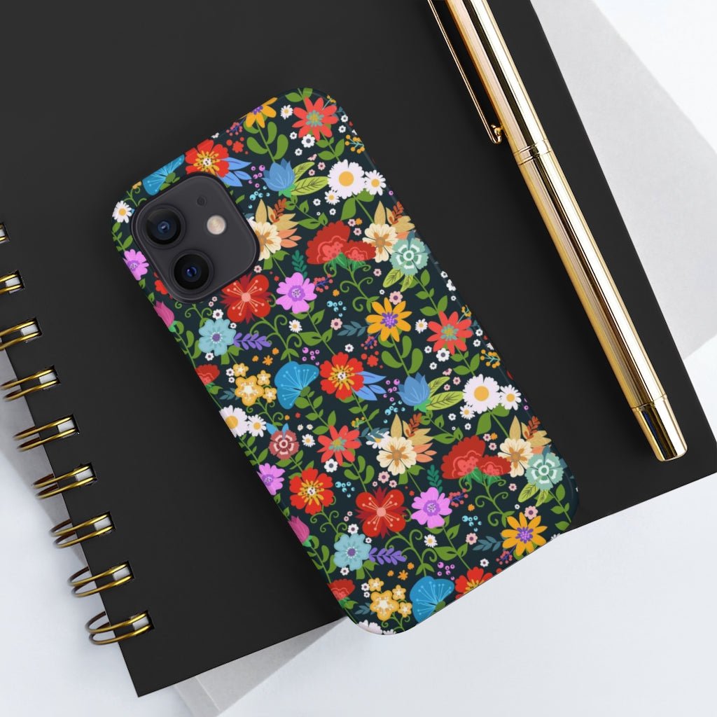 Colorful Floral Tough Phone Case - Super-Cute & Impact Resistant for iPhones & Samsung - We Love Your Gift