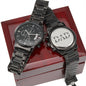 Custom Dad Black Watch Jewelry - Unique Gift Idea for Dad's on Father's Day, Birthday, & Anniversary - We Love Your Gift