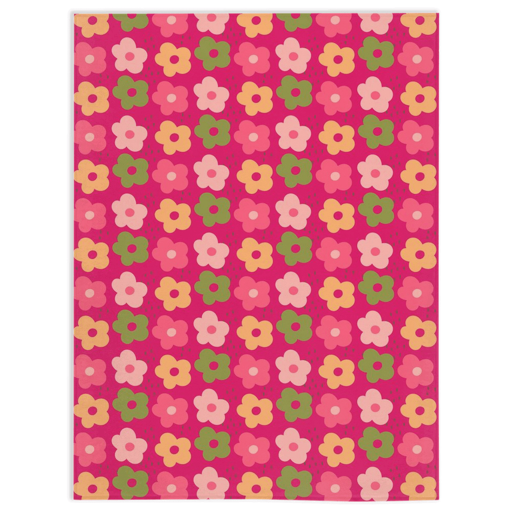 Cute Floral Design Minky Blankets - We Love Your Gift