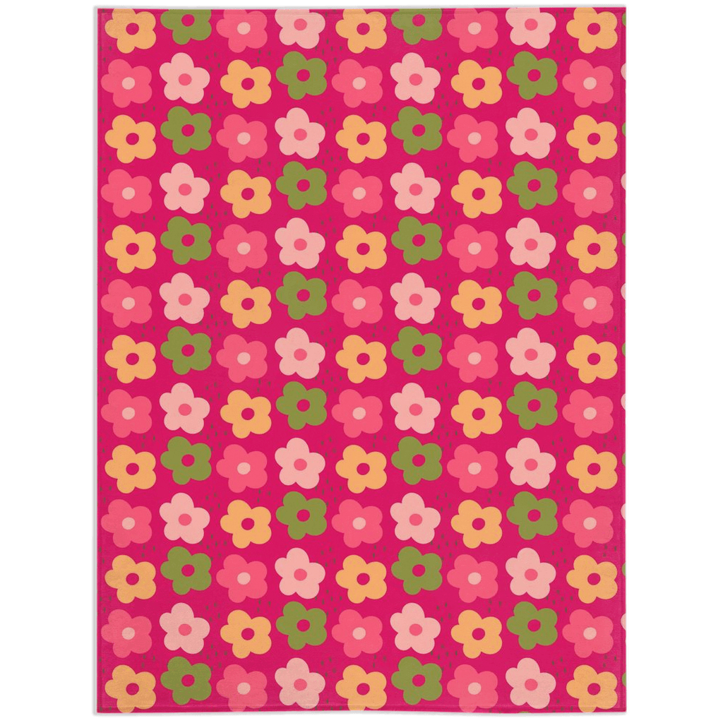 Cute Floral Design Minky Blankets - We Love Your Gift