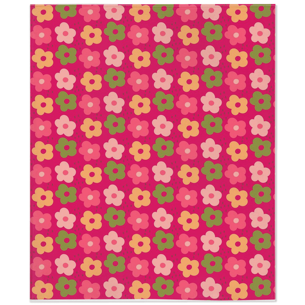 Cute Floral Design Minky Blankets - We Love Your Gift