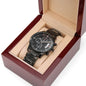 Dad I Love You Custom Black Watch Jewelry - Unique Gift Idea for Dad's on Father's Day, Birthday, & Anniversary - We Love Your Gift