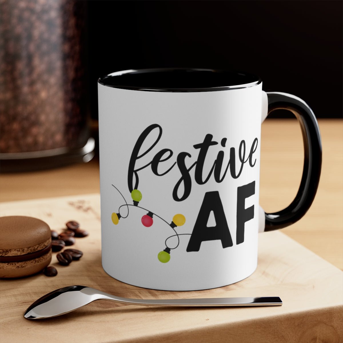 Festive AF - Color Handled Holiday Mug - We Love Your Gift