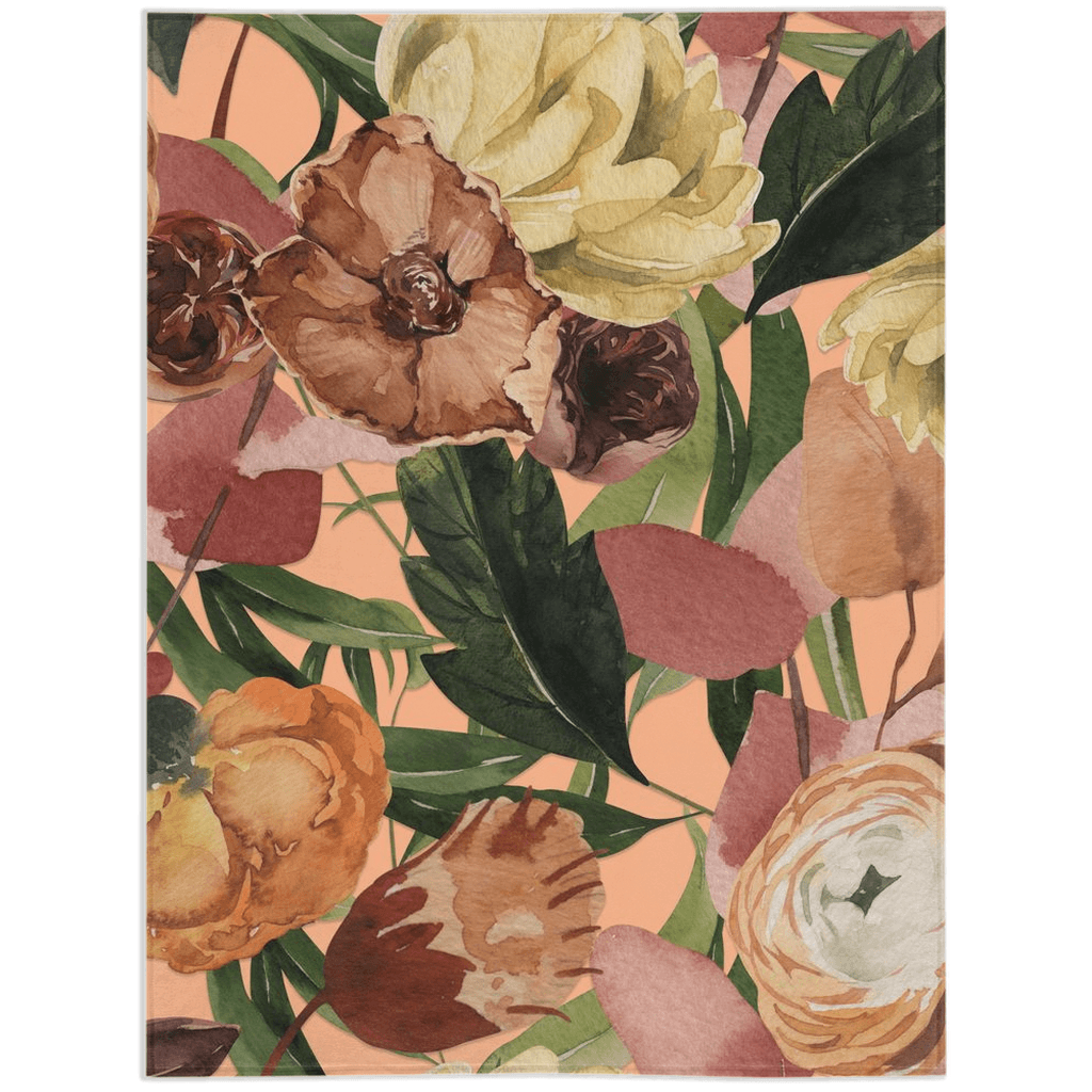 Floral Watercolor Minky Blankets - We Love Your Gift