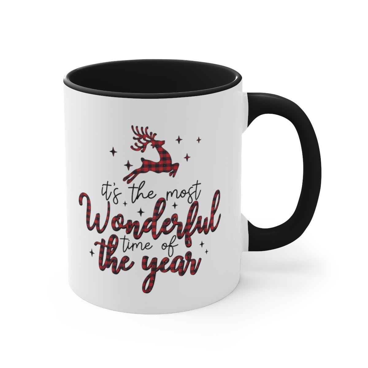 It's the Most Wonderful Time of the Year Reindeer - Color Handled Funny Mug - We Love Your Gift