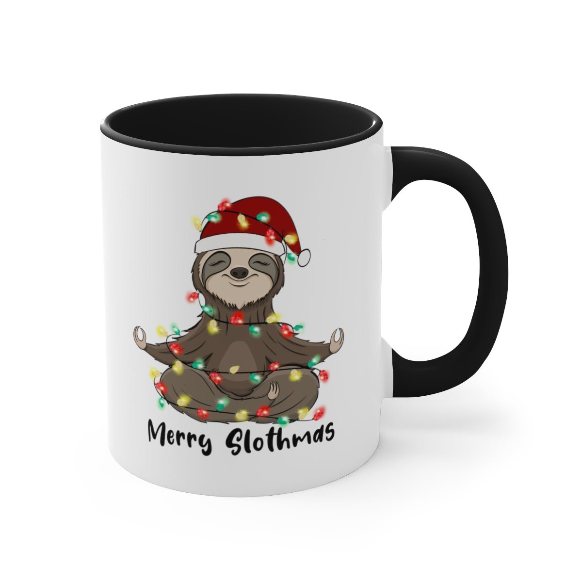 Merry Slothmas - Color Handled Funny Mug - We Love Your Gift