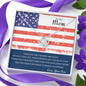 Military Son Gift for Mother's Day, Patriotic American Army Navy Air Force Marines Gift Ideas, Mothers Day Necklace, Present for Mom - We Love Your Gift