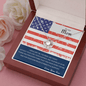 Military Son Gift for Mother's Day, Patriotic American Army Navy Air Force Marines Gift Ideas, Mothers Day Necklace, Present for Mom - We Love Your Gift