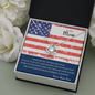 Military Son Gift for Mother's Day, Patriotic American Army Navy Air Force Marines Gift Ideas, Mothers Day Necklace, Present for Mom - We Love Your Gift