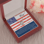 Military Son Gift for Mother's Day, Patriotic American Army Navy Air Force Marines Gift Ideas, Mothers Day Necklace, Present for Mom - We Love Your Gift