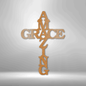 Personalized Cross Metal Art Sign Home Decor - We Love Your Gift