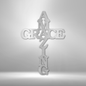 Personalized Cross Metal Art Sign Home Decor - We Love Your Gift