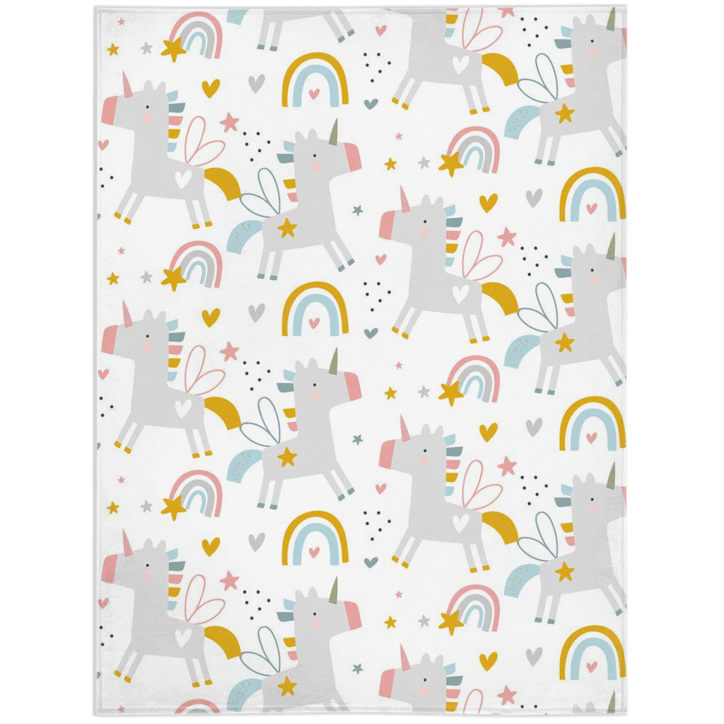 Rainbows and Unicorns Minky Blankets - We Love Your Gift
