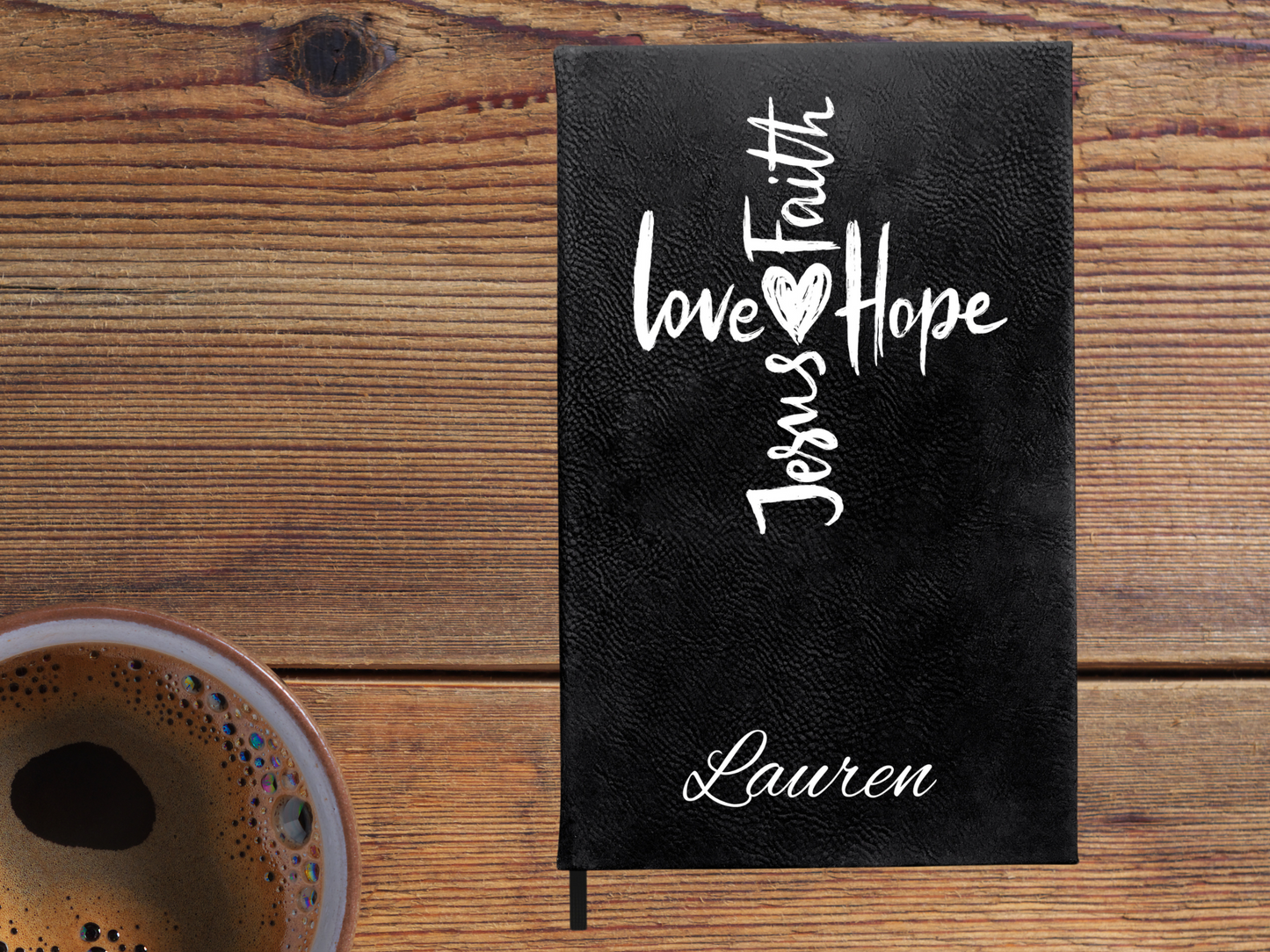 Personalized Jesus Love Faith Hope Cross Journal