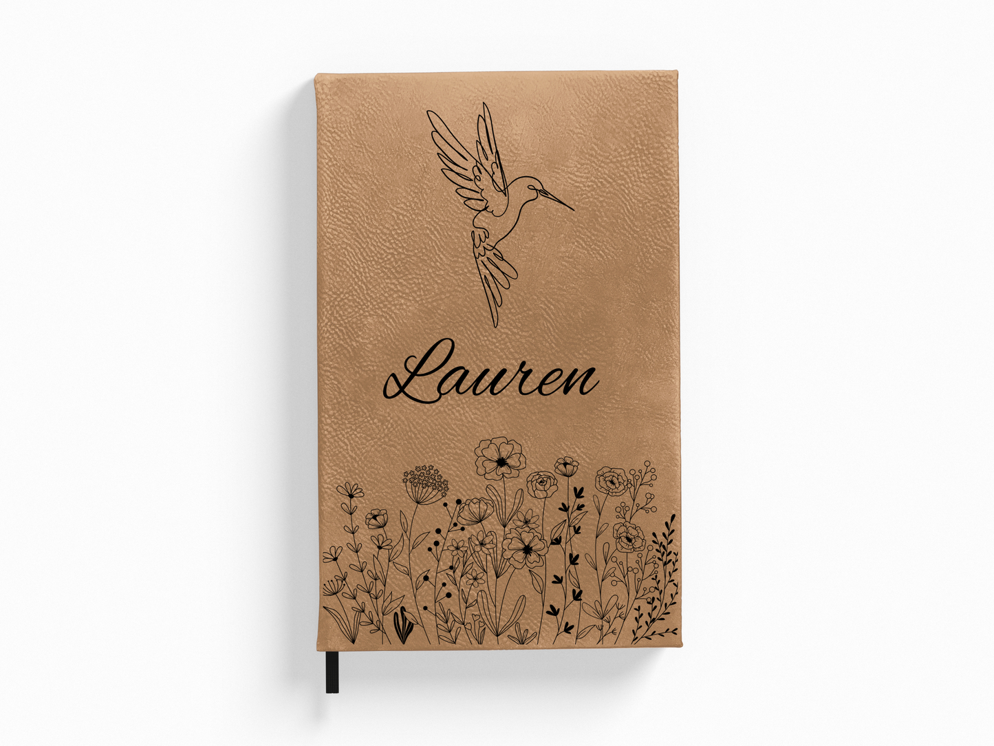 Personalized Hummingbird and Flowers Journal