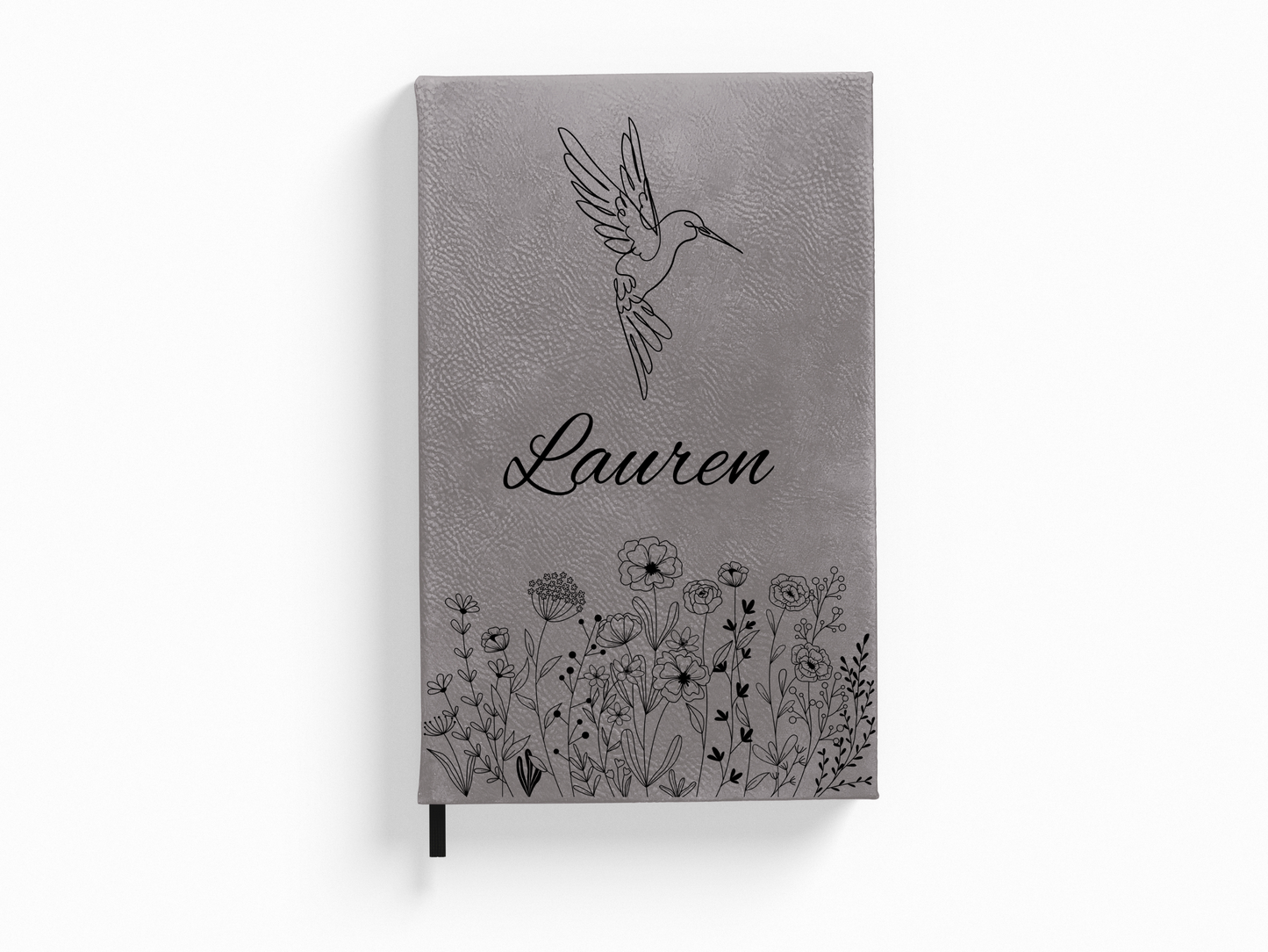 Personalized Hummingbird and Flowers Journal