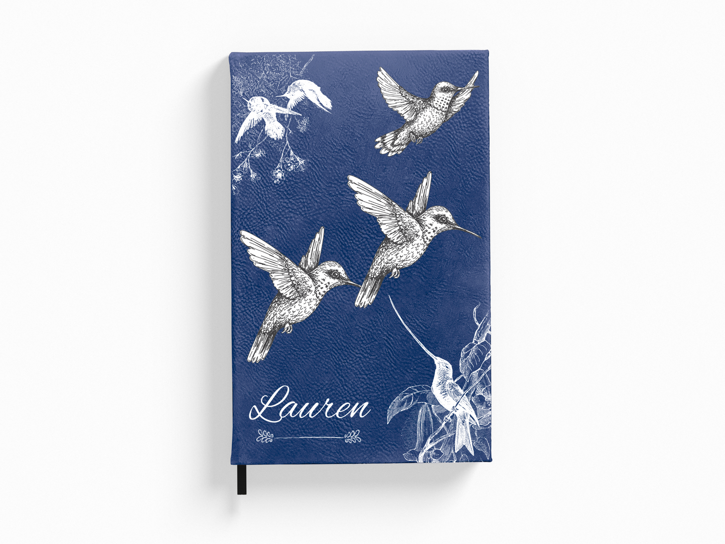 Personalized Black and White Hummingbirds Journal