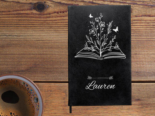 Personalized Botanical Floral Book Journal