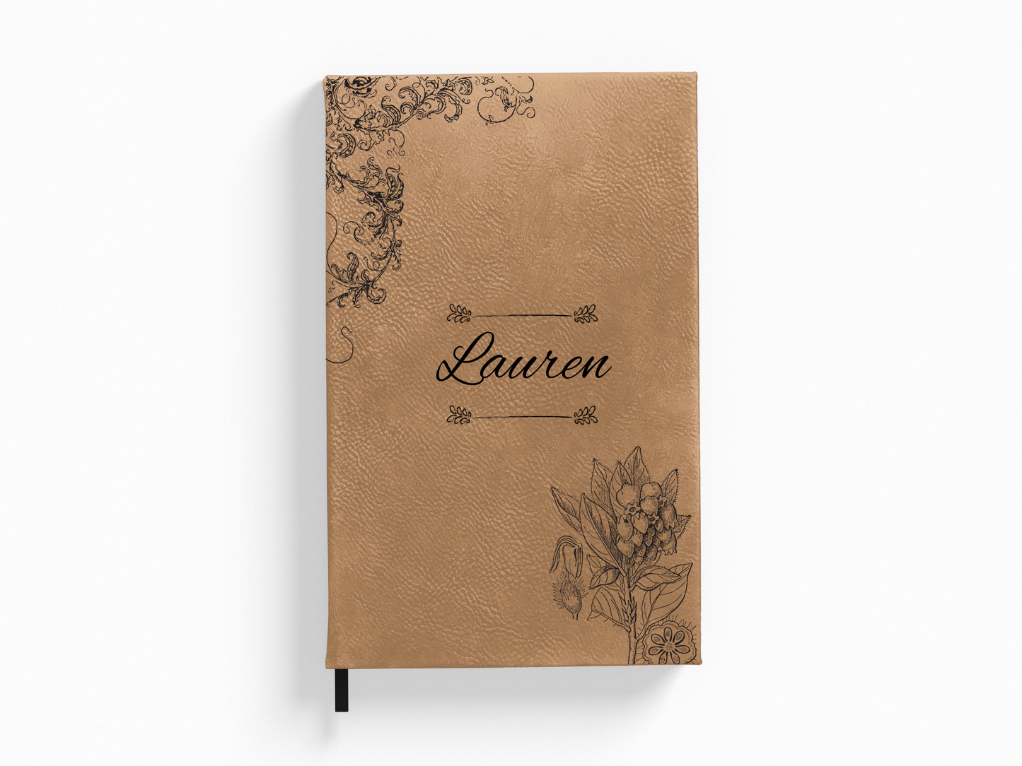 Personalized Flowers and Vines Botanical Journal