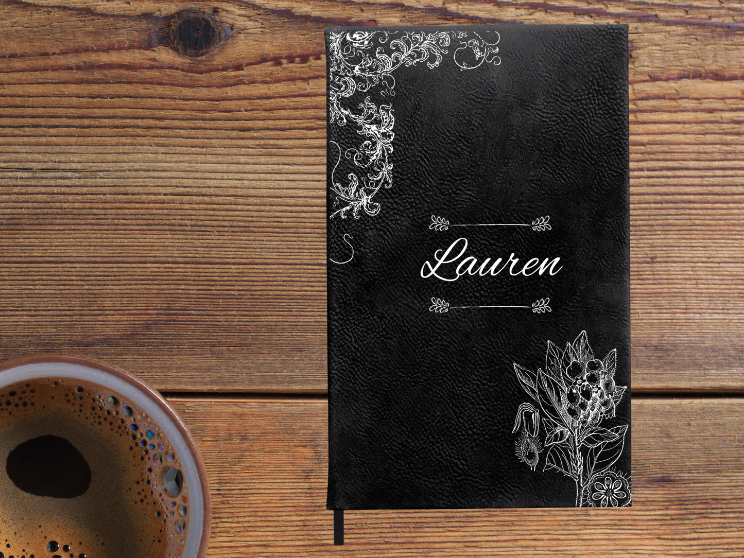 Personalized Flowers and Vines Botanical Journal