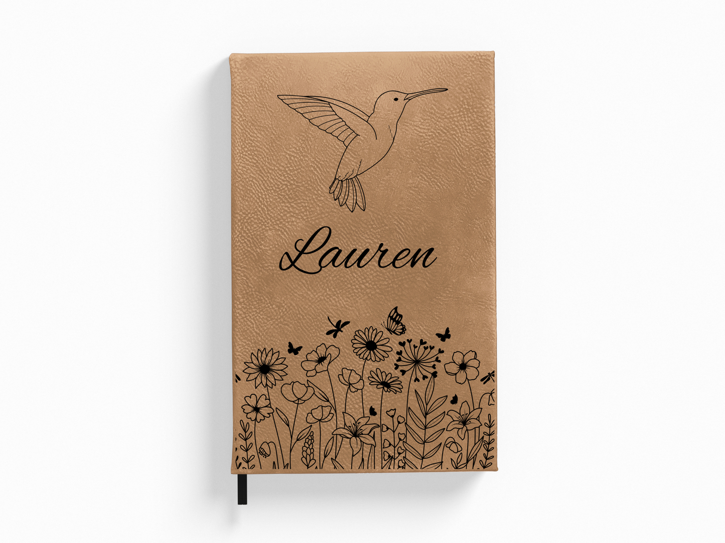 Personalized Hummingbird Botanical Floral Journal