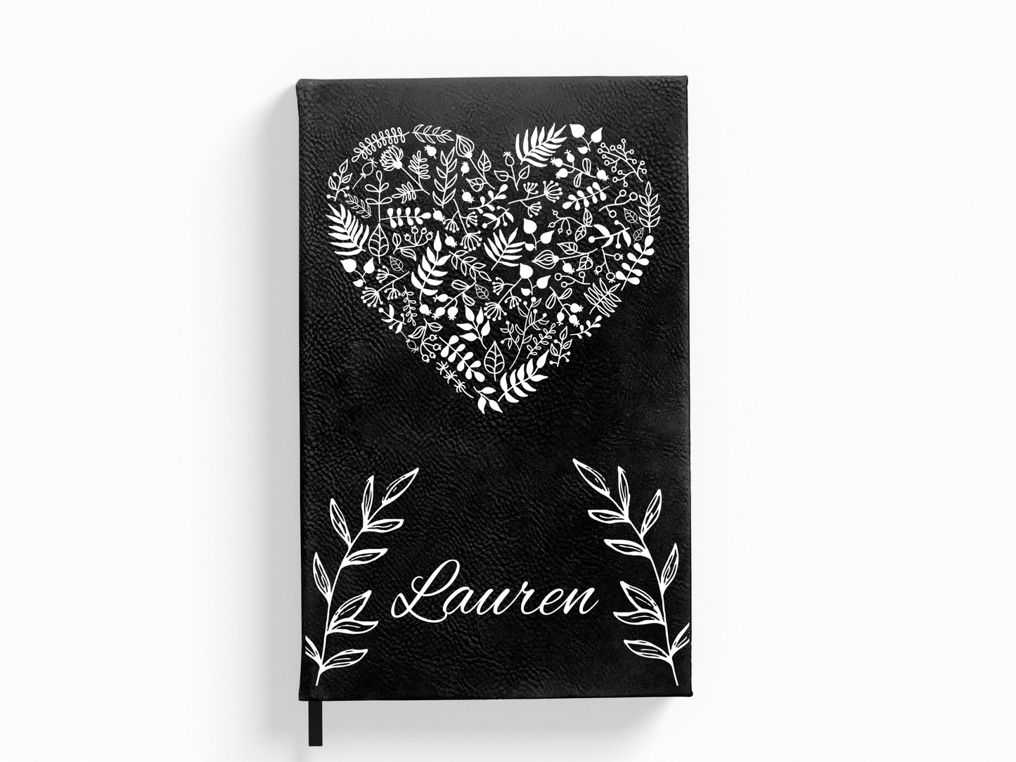 Personalized Heart and Vines Journal