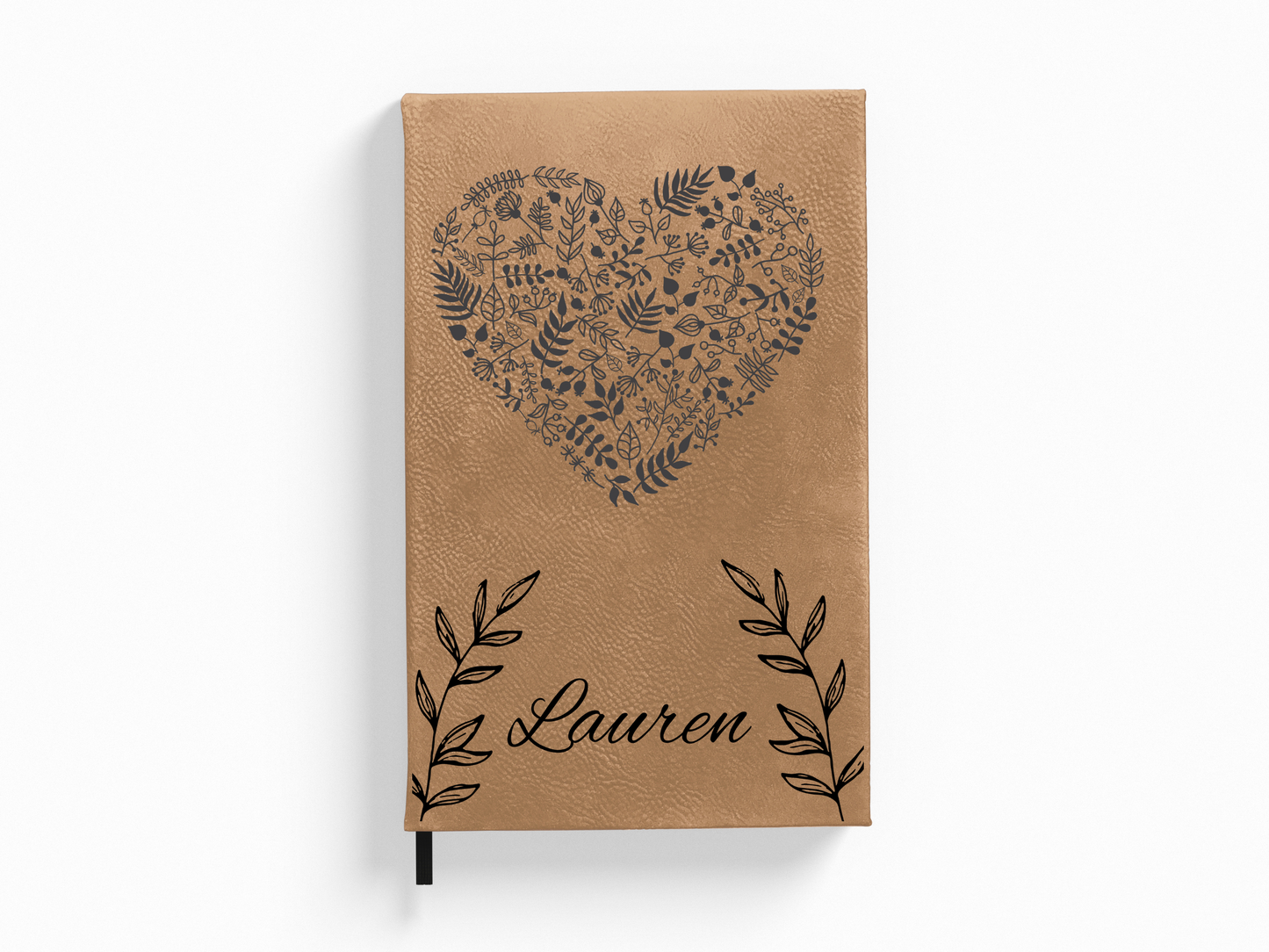 Personalized Heart and Vines Journal