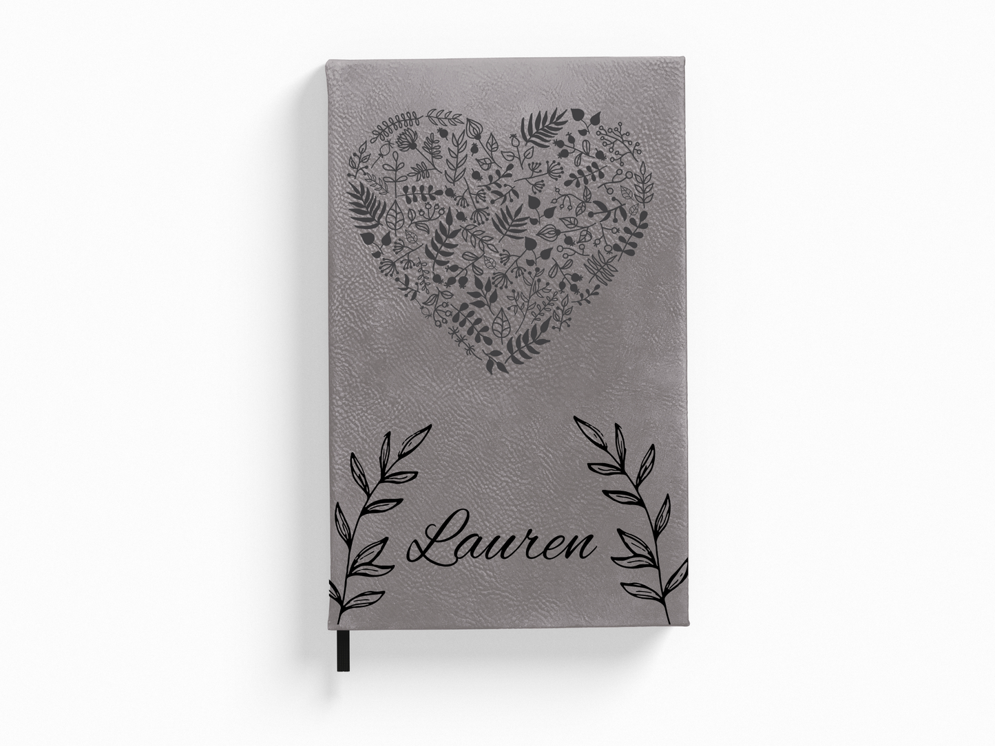 Personalized Heart and Vines Journal