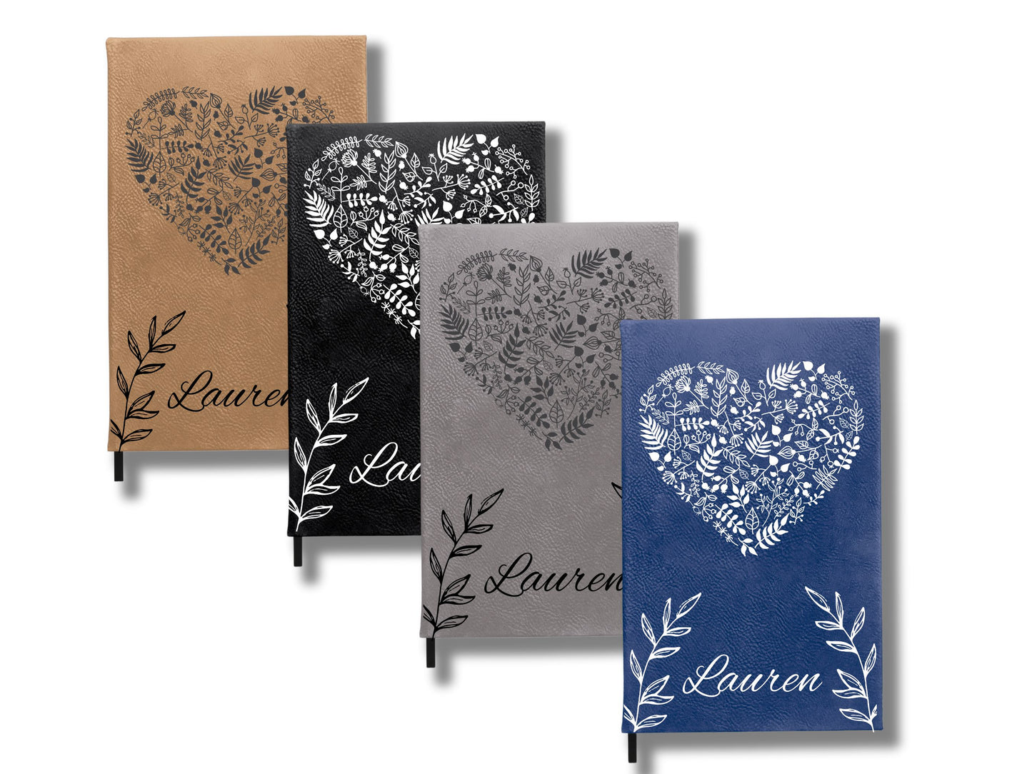 Personalized Heart and Vines Journal