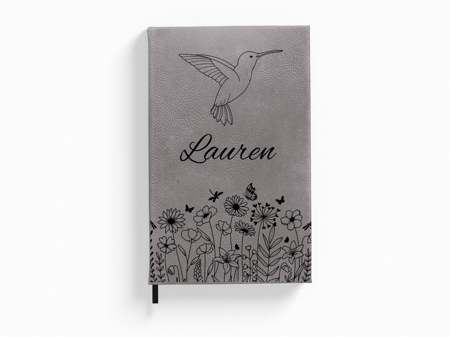 Personalized Hummingbird Botanical Floral Journal