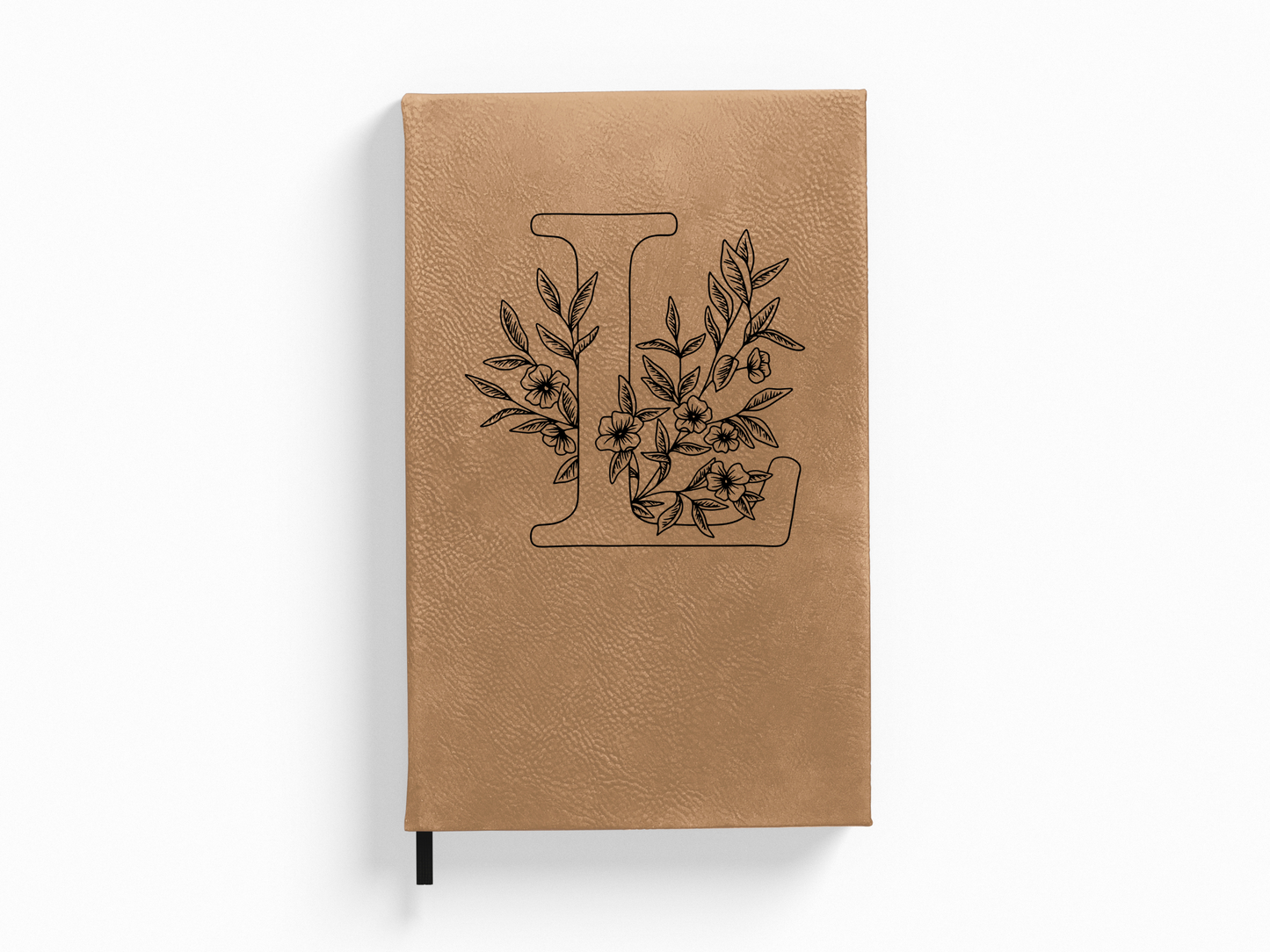 Personalized Botanical Floral Letter Journal