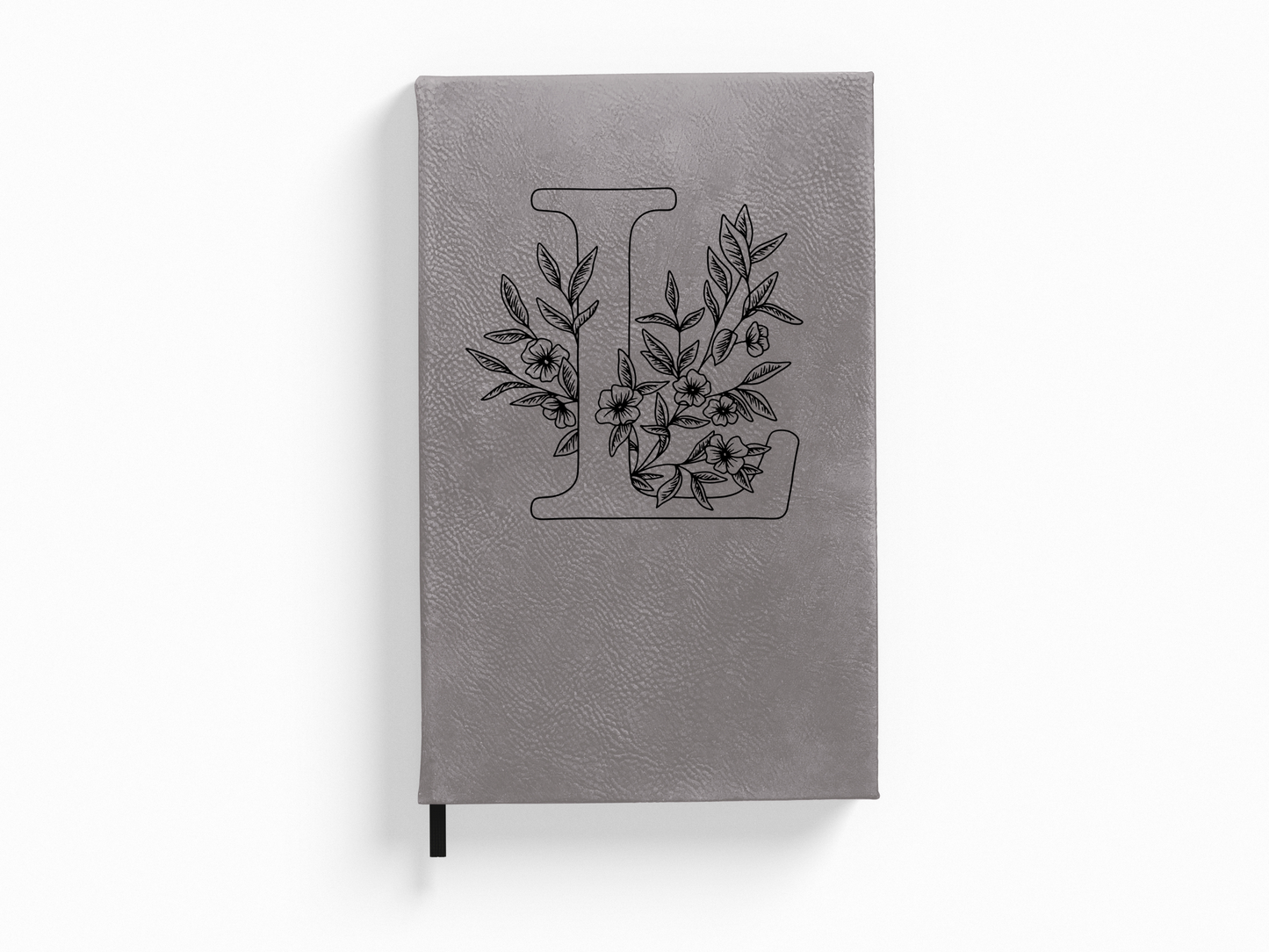 Personalized Botanical Floral Letter Journal