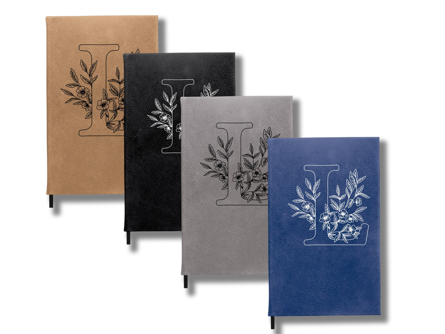 Personalized Botanical Floral Letter Journal