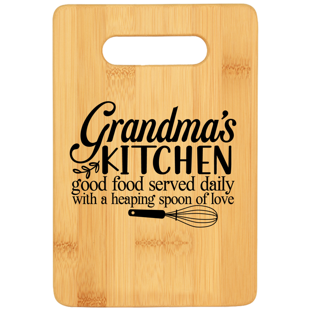 Grandma's Kitchen Good Food Served Daily Cutting Board  v2