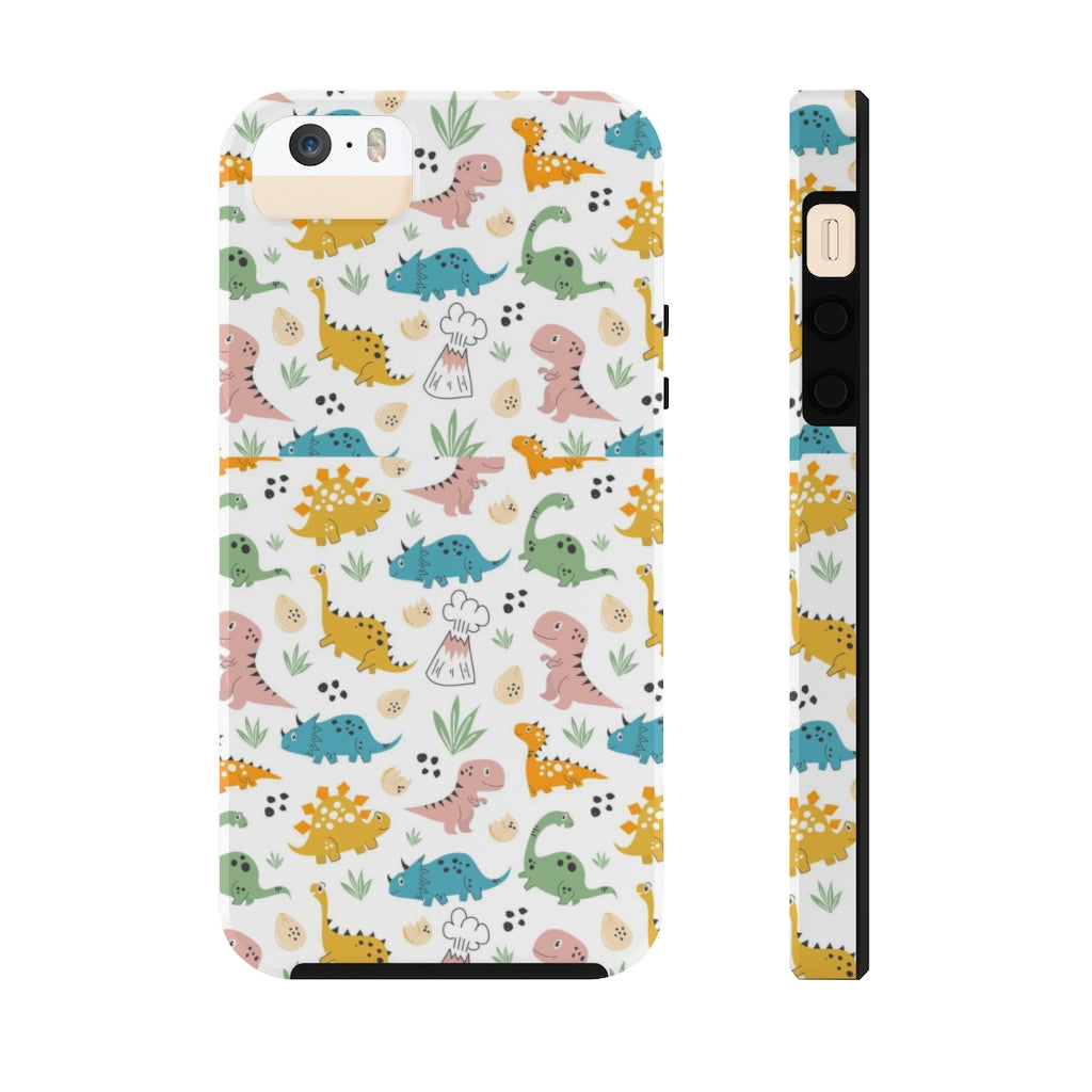 Cute Dinosaurs Tough Phone Case - Super-Cute & Impact Resistant for iPhones