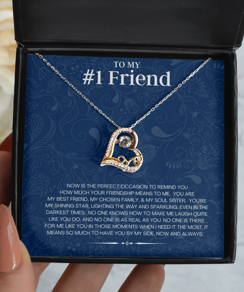 #1 Friend Gift Jewelry with Message Card - We Love Your Gift