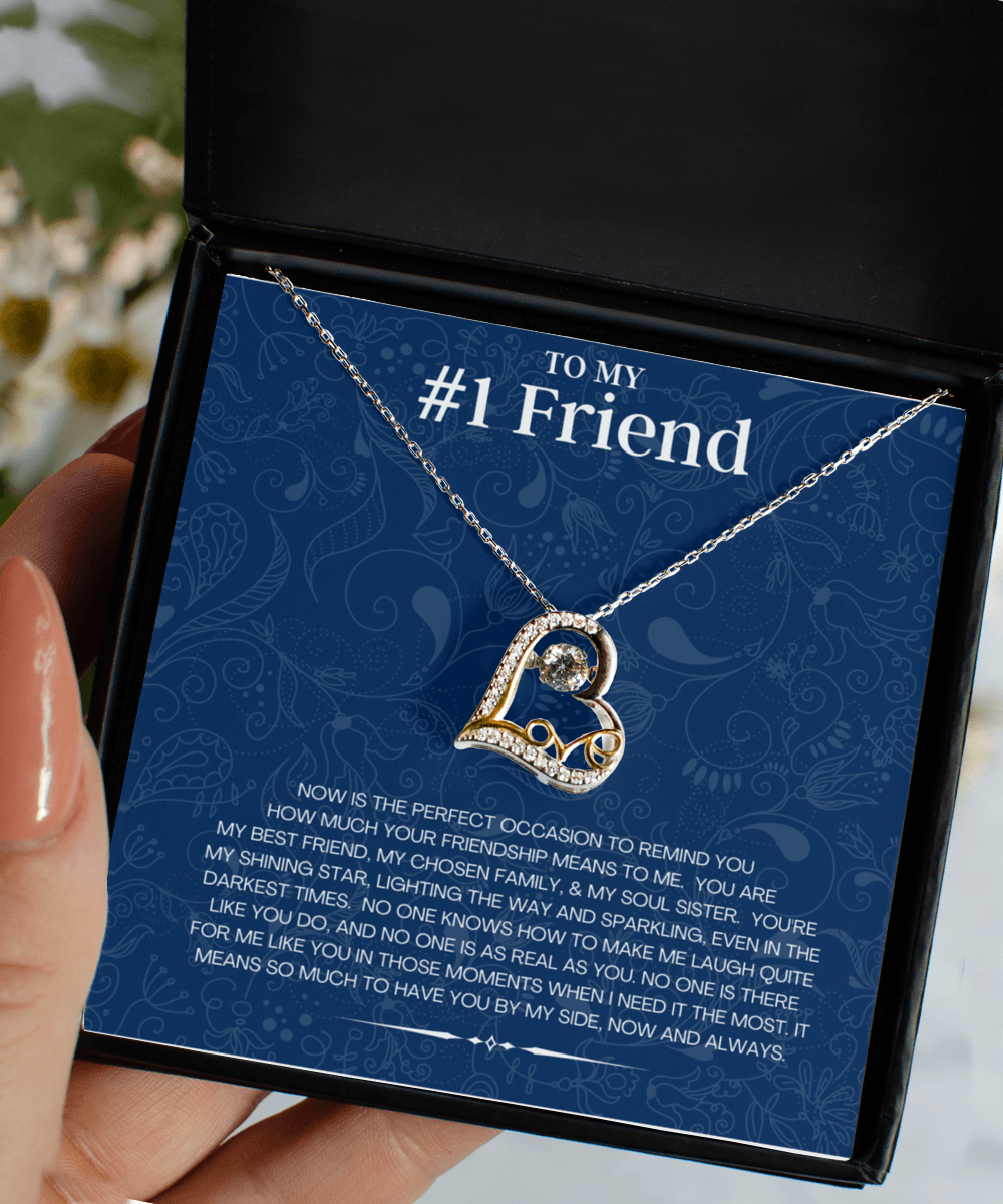 #1 Friend Gift Jewelry with Message Card - We Love Your Gift