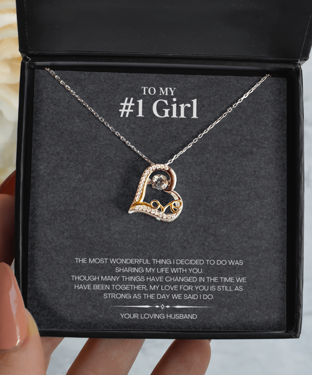 #1 Girl Gift Jewelry with Message Card - We Love Your Gift