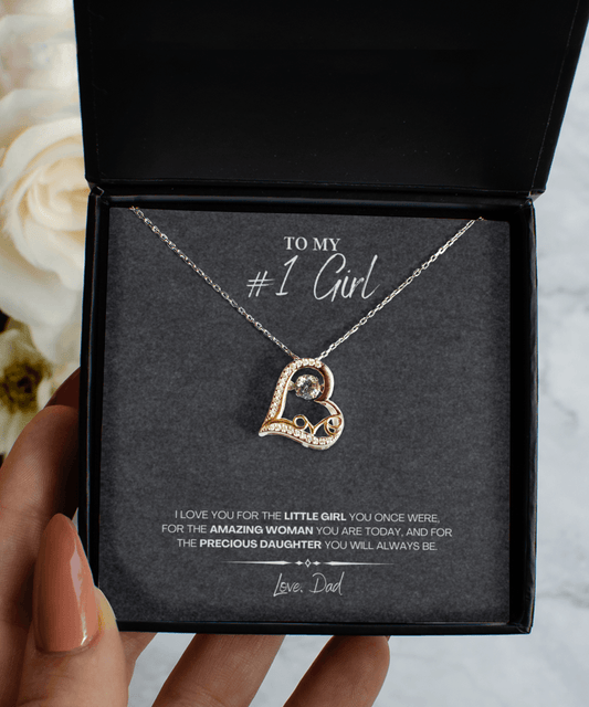 #1 Girl Necklace Jewelry Gift Idea with Message Card - We Love Your Gift