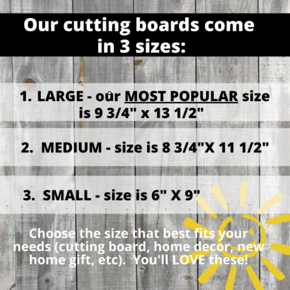Family Gathers Here Cutting Board