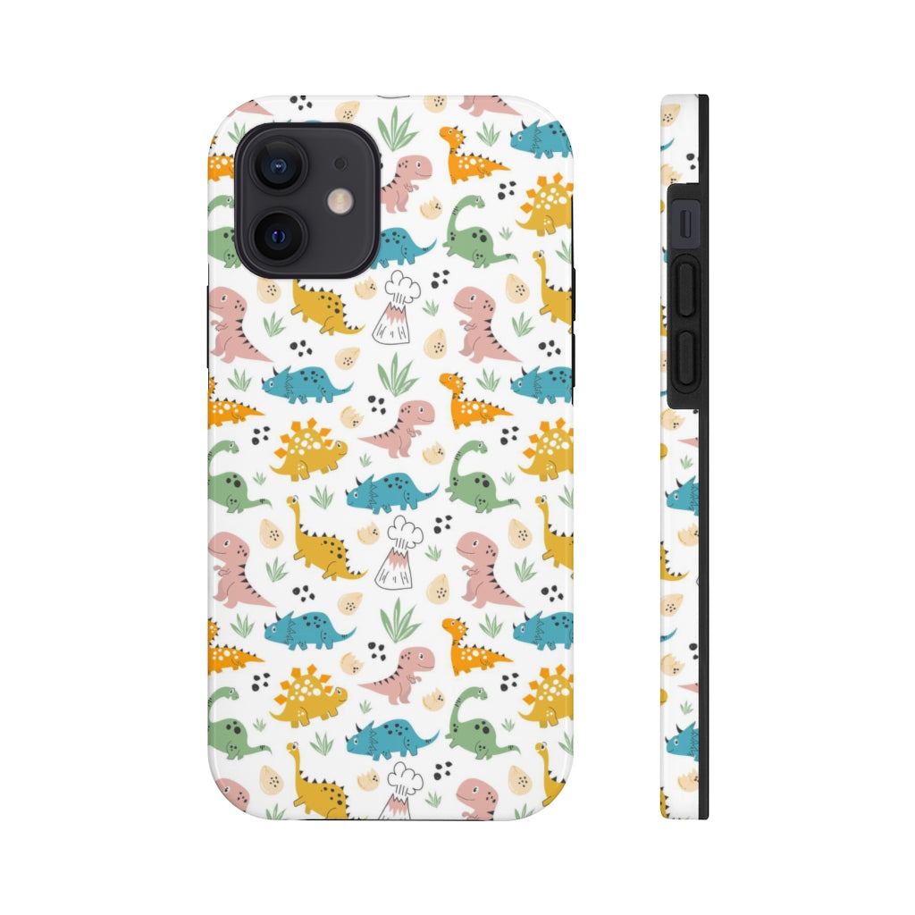 Cute Dinosaurs Tough Phone Case - Super-Cute & Impact Resistant for iPhones