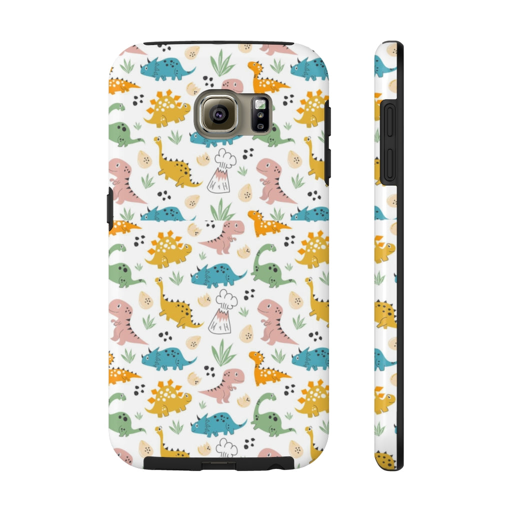 Cute Dinosaurs Tough Phone Case - Super-Cute & Impact Resistant for iPhones