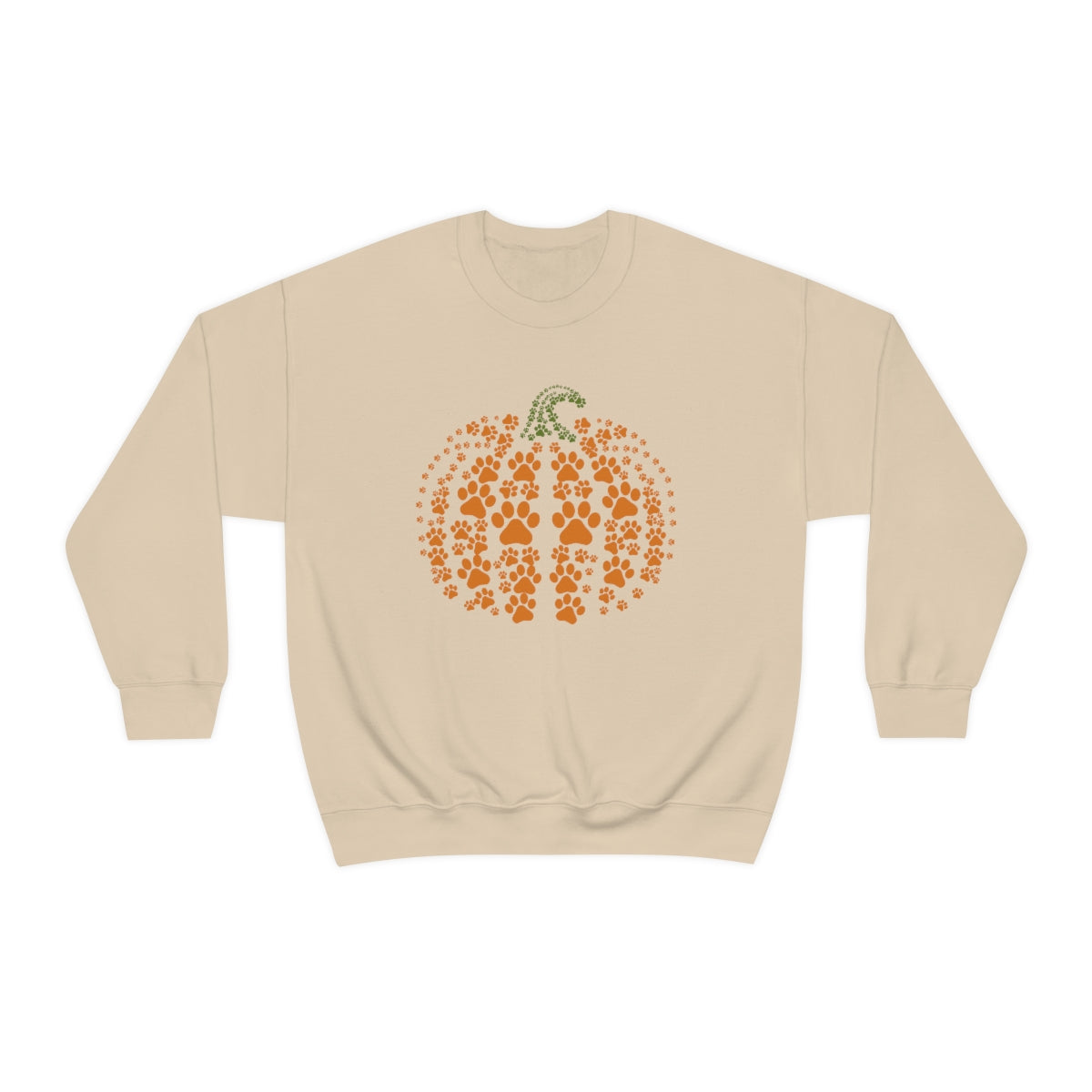 Paw Print Pumpkin Sweatshirt for Fall