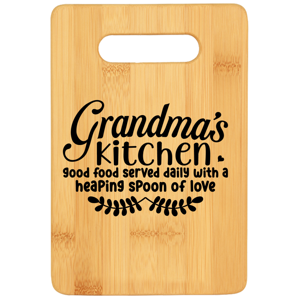 Grandma's Kitchen Good Food Served Daily Cutting Board