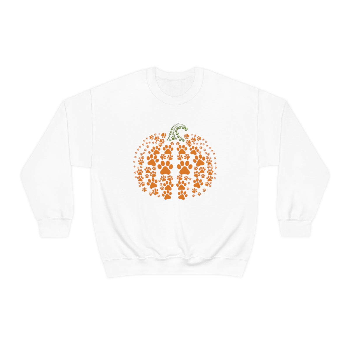 Paw Print Pumpkin Sweatshirt for Fall