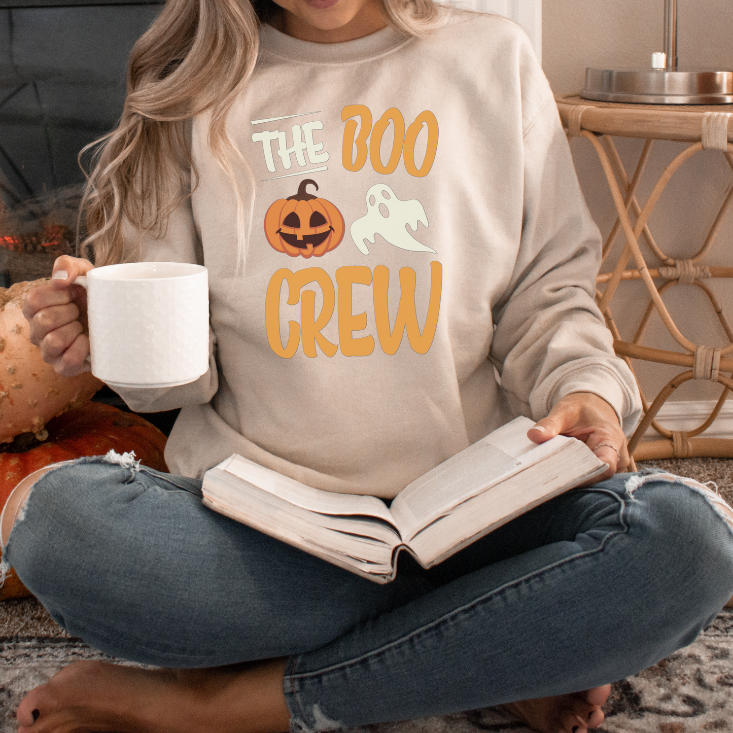 The BOO Crew Sweatshirt Print for Fall