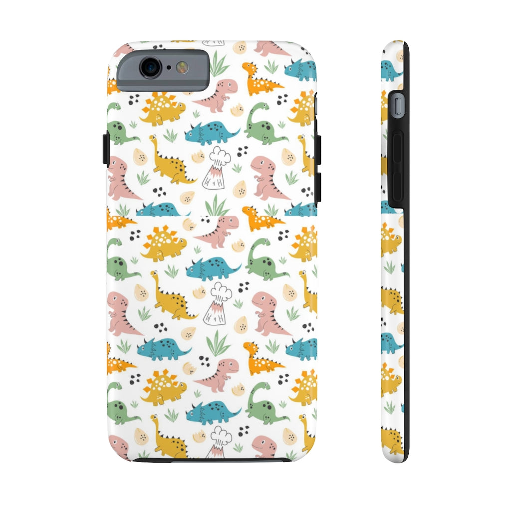 Cute Dinosaurs Tough Phone Case - Super-Cute & Impact Resistant for iPhones